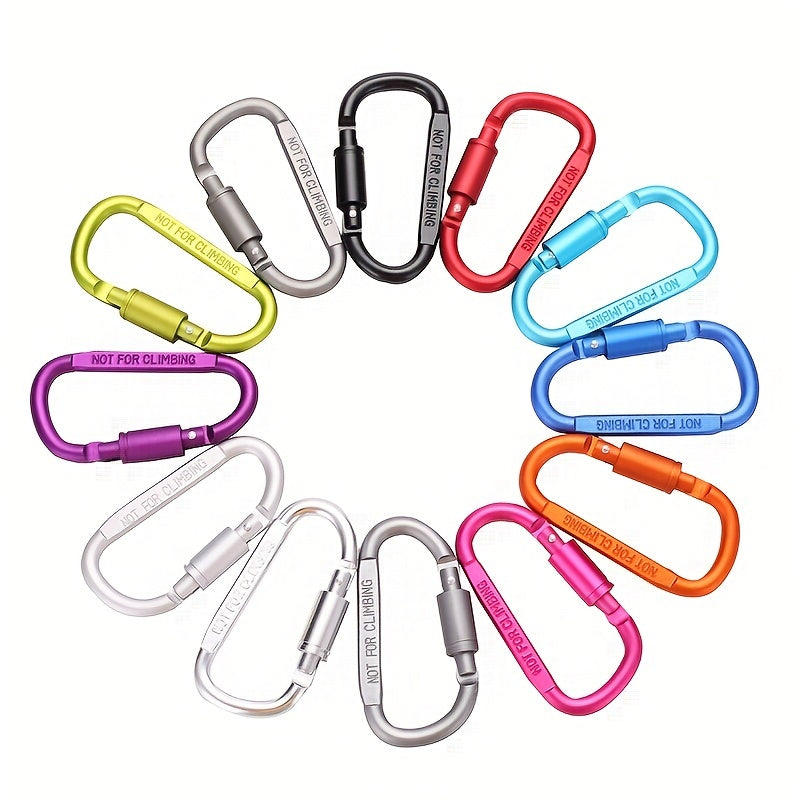 Heavy Duty Screw Locking D-ring for Outdoor Camping, Keychain, Tent, Hammock