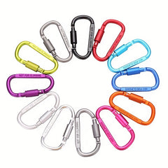 Heavy Duty Screw Locking D-ring for Outdoor Camping, Keychain, Tent, Hammock
