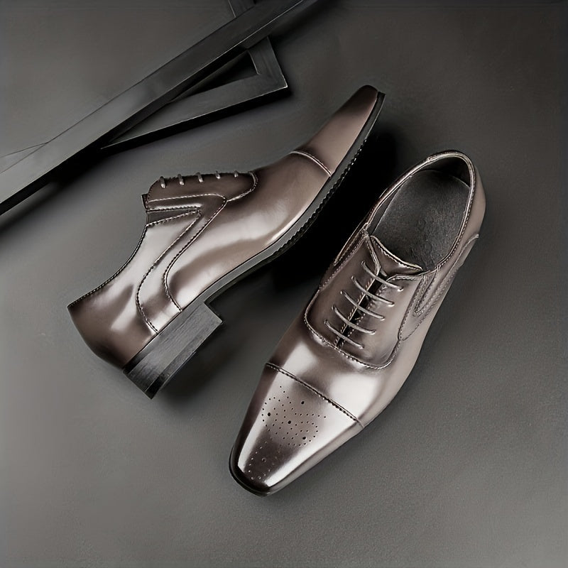 Men's Square Toe Oxford Shoes Non Slip Dress Shoes For Wedding Business