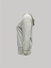 Solid Long Sleeve Hoodie & Shorts Outfits Set