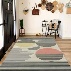 Cashmere Geometric Line Carpet Soft Non-Slip Modern Home Decoration