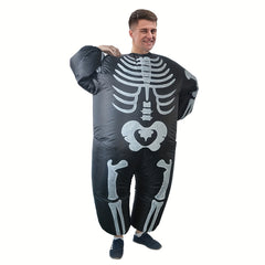 Inflatable Skeleton Costume Funny Cosplay Party Outfit