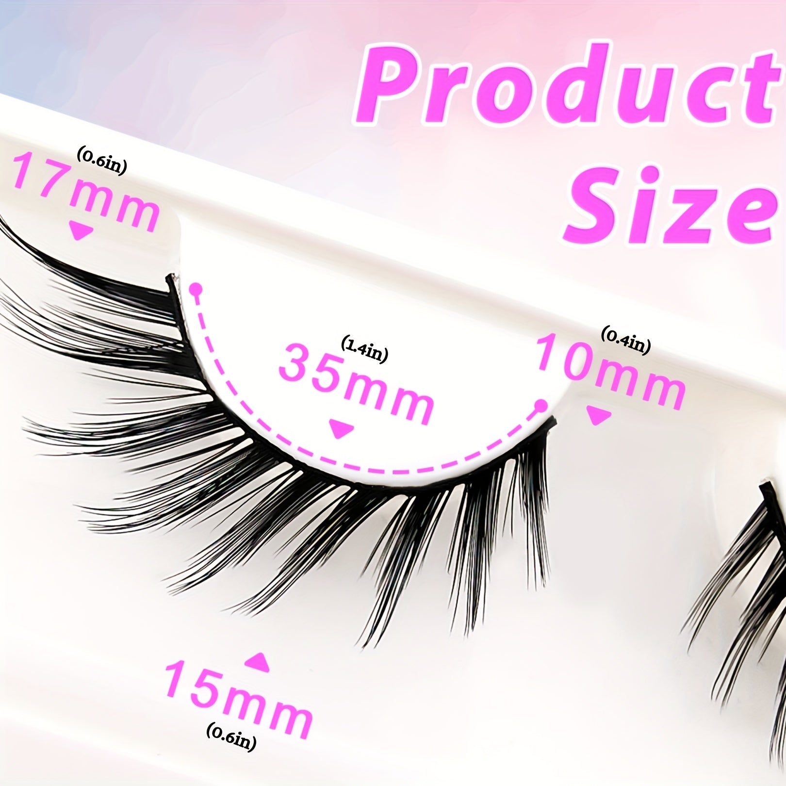5 Pairs Cat Eye Lashes Fluffy Curling Faux Mink False Eyelashes