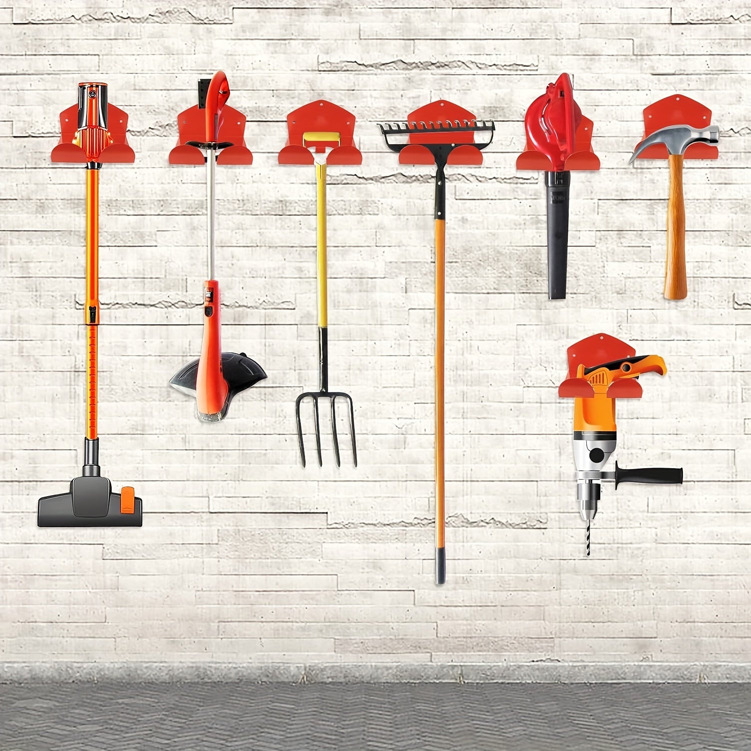 Garage Storage Rack Wall Hanging Trimmer Holder for Grass and Hedge Trimmer