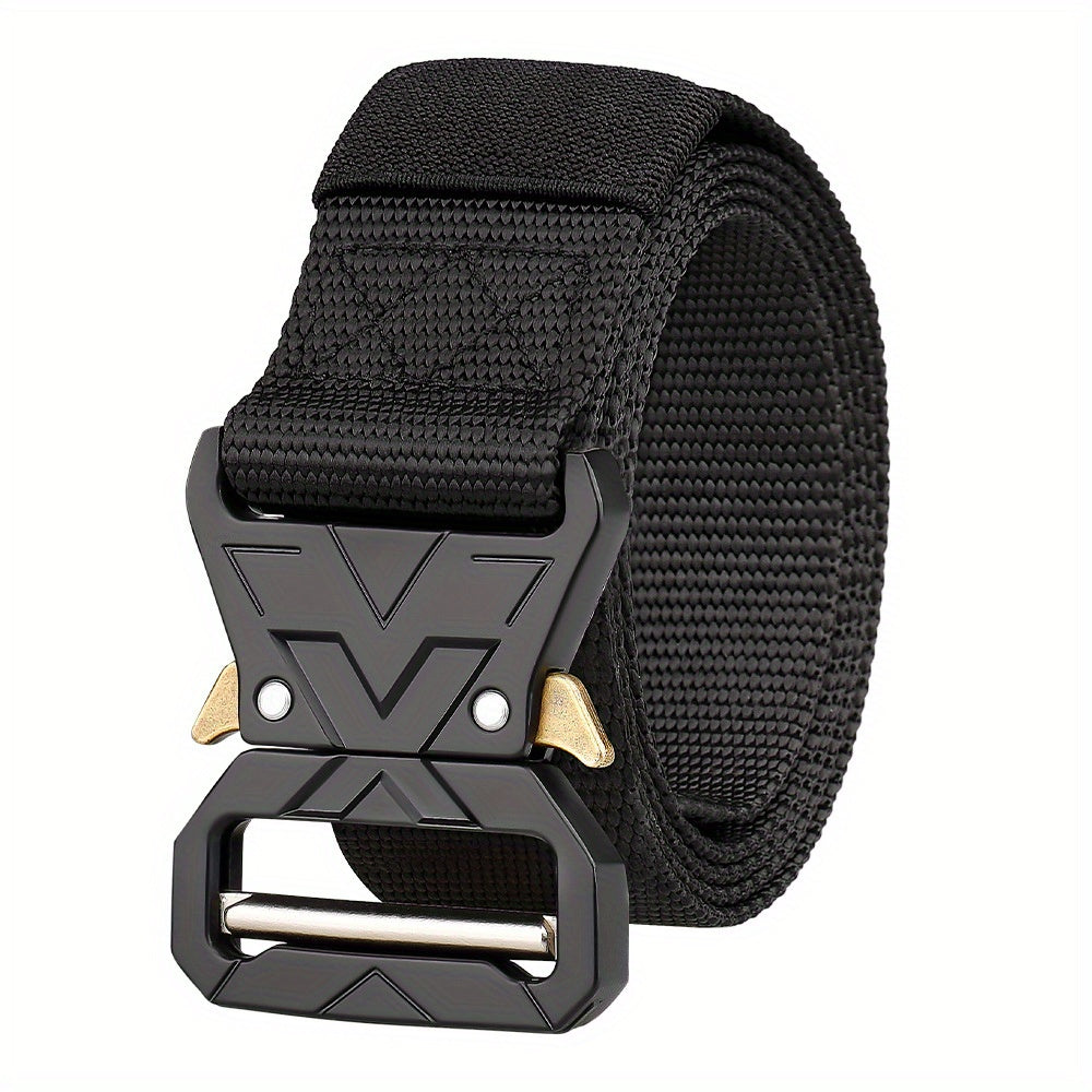 Men's Tactical Belt Quick Release Buckle Thickened Nylon for Outdoor Work