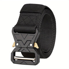 Men's Tactical Belt Quick Release Buckle Thickened Nylon for Outdoor Work