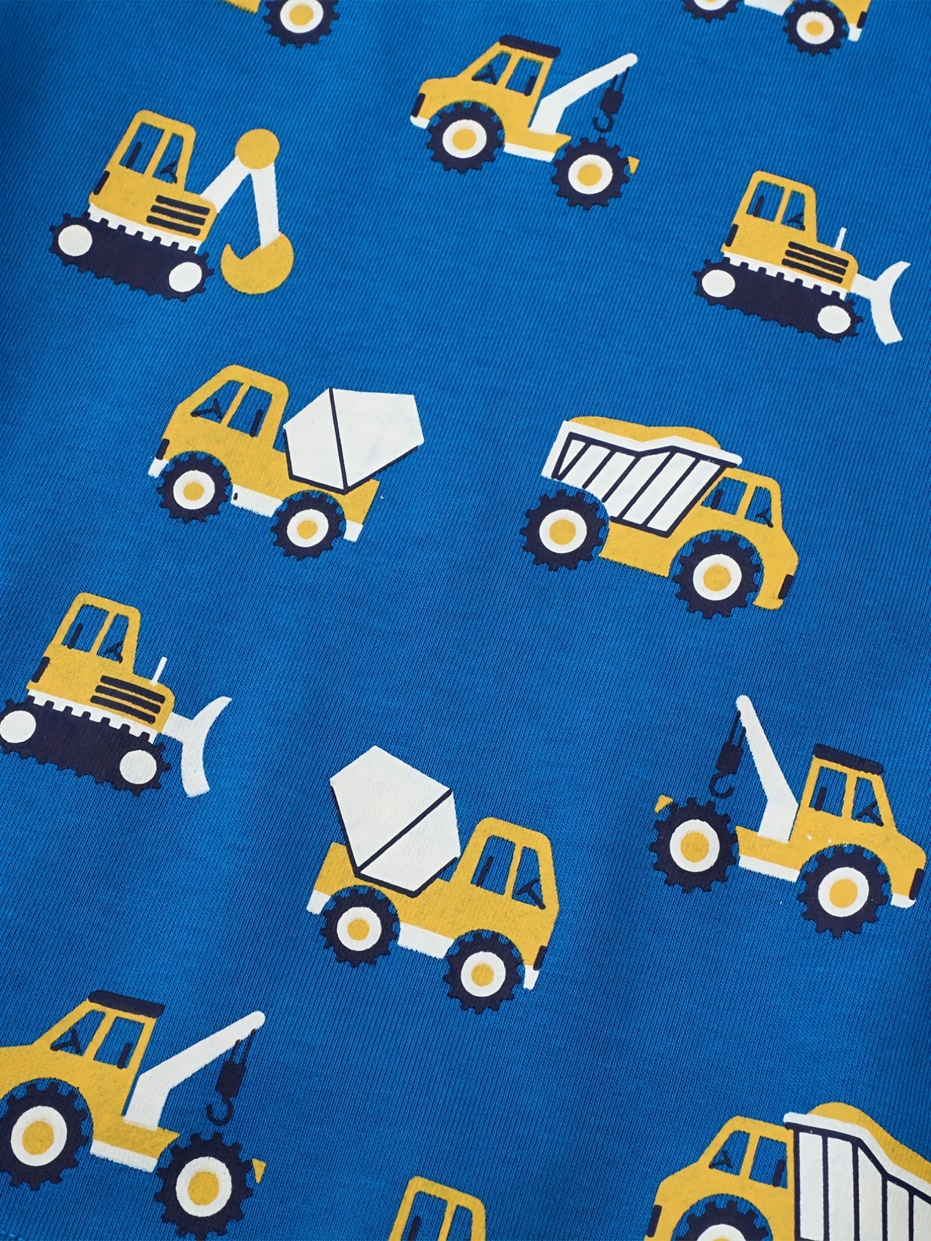 Excavator Print Boys Casual Pullover Sweatshirt