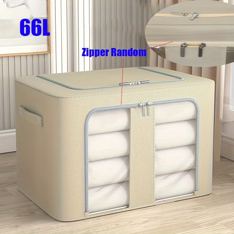 Wardrobe Storage Box Oxford Cloth Foldable Storage Box With Metal Rack