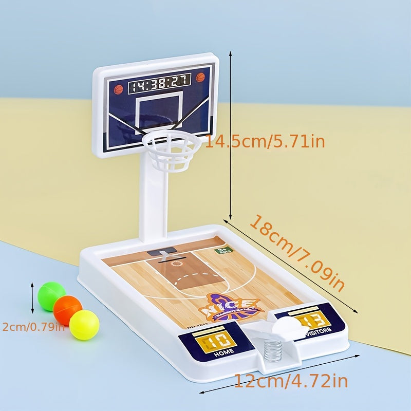 Mini Tabletop Shooting Device Finger Catapult Basketball Machine