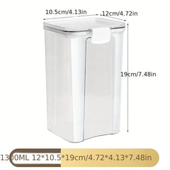 Transparent Food Storage Jars for Grains & Snacks