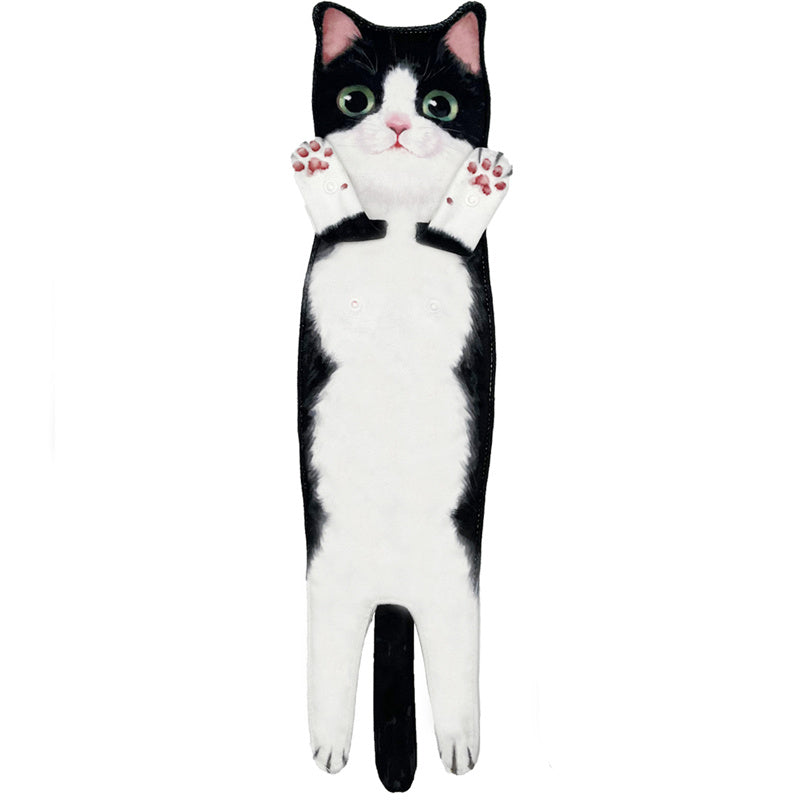 Cat Pattern Hanging Towel, Funny Decorative Fingertip Towel