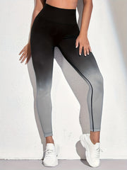 Gradient High Waist Yoga Leggings Fitness Workout Slim Fit Pants