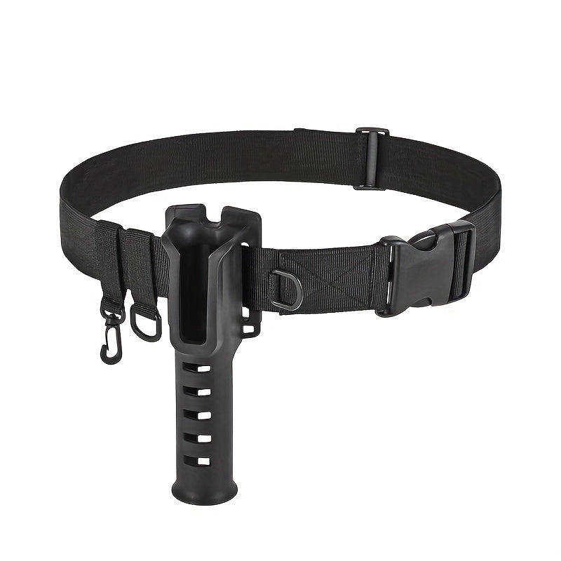 Portable Plastic Fishing Pole Insertion Belt With Rod Rack