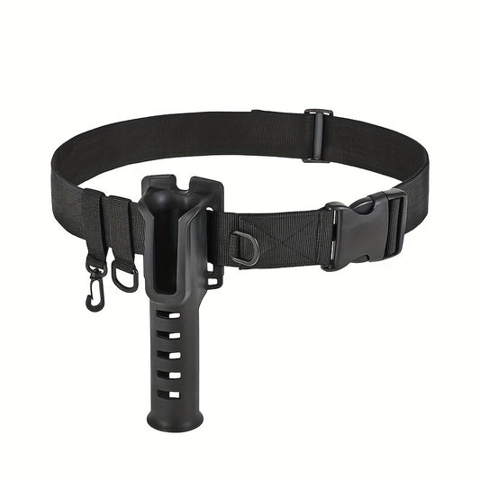 Portable Plastic Fishing Pole Insertion Belt With Rod Rack