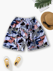 Boys Tie Dyed Swimming Trunks Beach Shorts