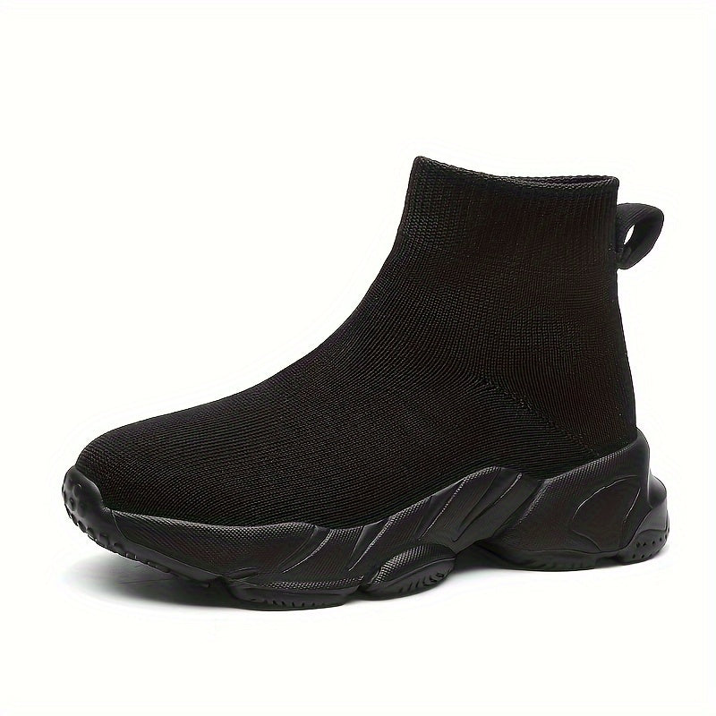Boys' Comfy Knit Sock Shoes Non Slip Sneakers For Kids Outdoor