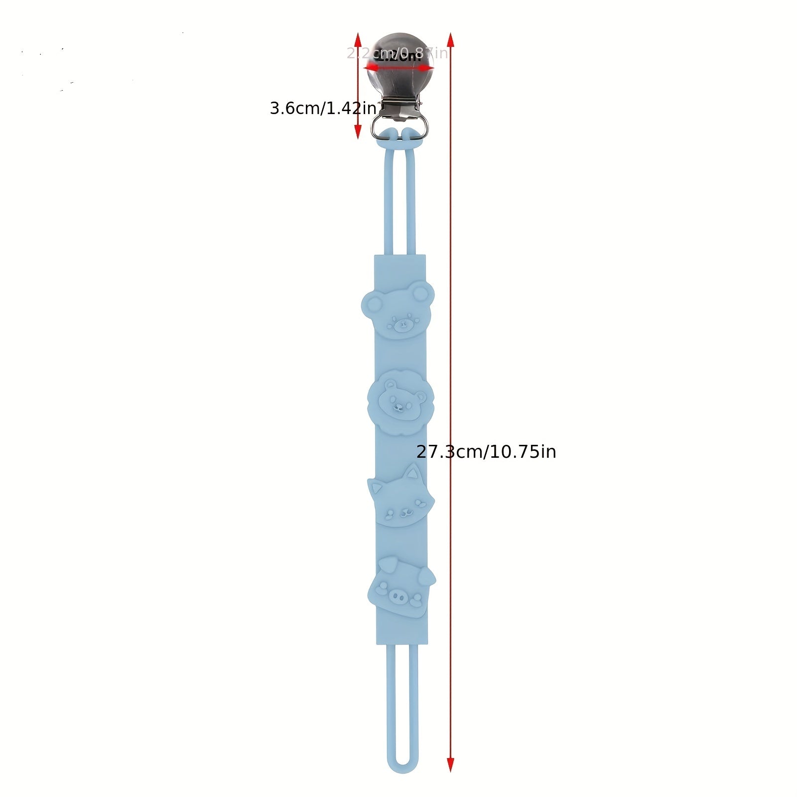 Pacifier Chain Link Stainless Steel Clip Anti Drop Chain