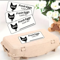 60pcs Egg Paper Box Date Label Self adhesive Label