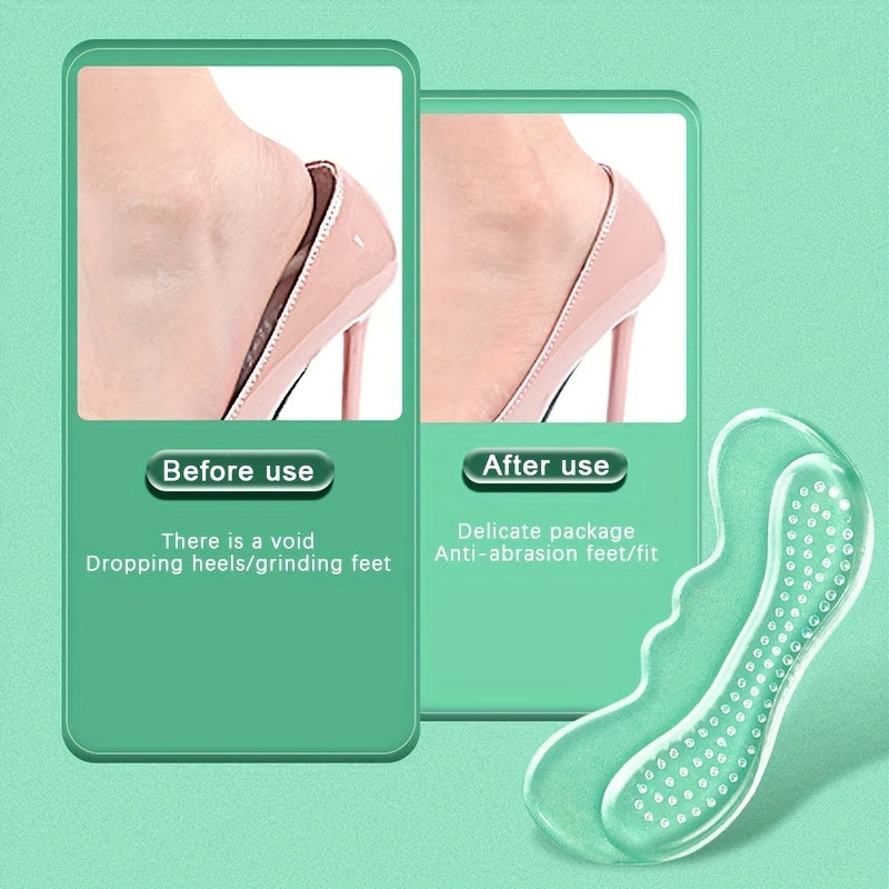 2Pcs Silicone Heel Protector Stickers Anti Wear Shoe Heel Pads