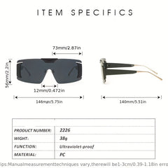 Men's Rimless Sunglasses, Holiday Party Sunglasses with Case