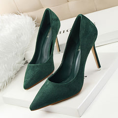 High Stiletto Heel Pointed Toe Slip On Pumps Sexy Party Heels