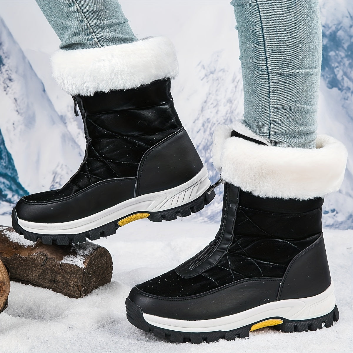 Women's Waterproof Snow Boots Winter Warm Hiking Boots