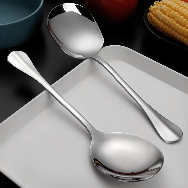 Stainless Steel Serving Spoon Large Soup Porridge Rice Scoop 20 25