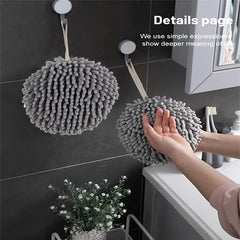 Thick Quick-dry Towel Ball for Bathroom with Hanging Loop