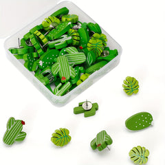 40pcs Cactus Push Pins Cactus Thumb Tacks Decorative Flower Cork Board Tacks