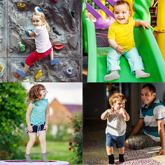 12 Pairs Boys Kids Socks With Grips Breathable Comfy Toddlers Children