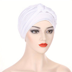 Solid Braided Turban Cap Headwrap Lightweight Bonnet Beanies