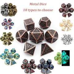 7pcs Metal Polyhedral Dices Set for Board Games
