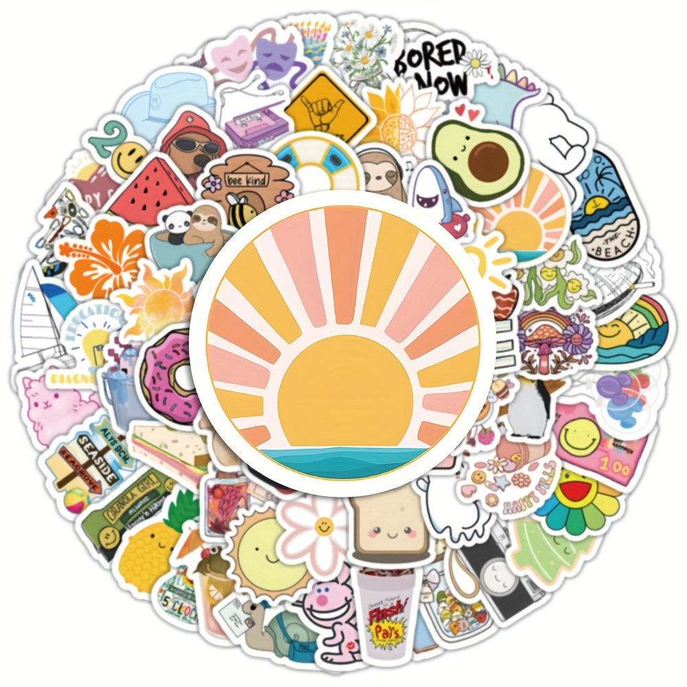 100pcs Cartoon Series Graffiti Stickers Waterproof Decorative Stickers DIY