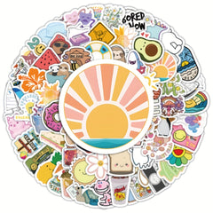 100pcs Cartoon Series Graffiti Stickers Waterproof Decorative Stickers DIY