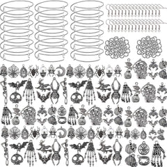 110pcs Halloween Charms Pendant DIY Set With Adjustable Bracelet