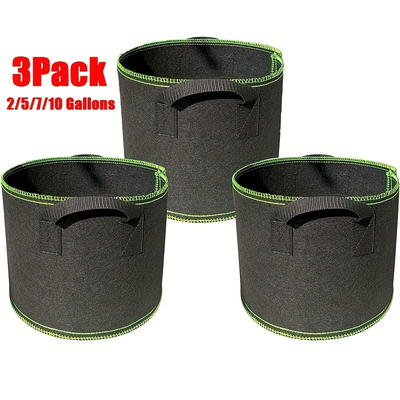 Plant Grow Bags Garden Fabric Pots Aeration Heavy Duty Nonwoven Handles
