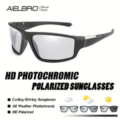 AIELBRO Polarized Sunglasses Chameleon Photochromic Driving Eyewear