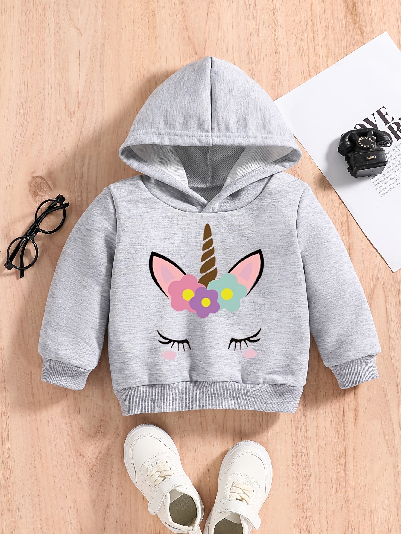Baby Unicorn Cartoon Graphic Sweatshirt Kids Spring And Autumn Hoodie