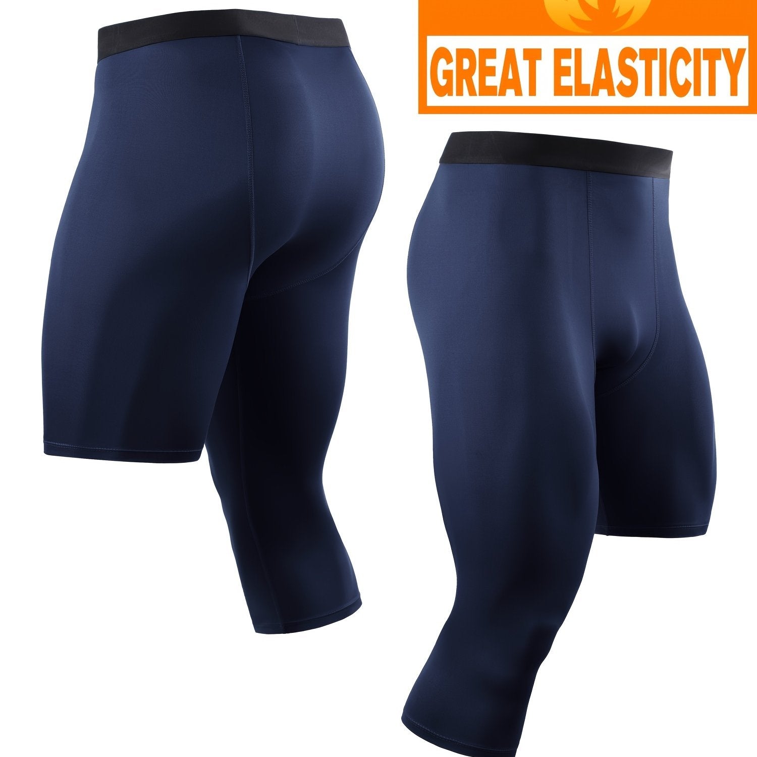 Men's Quick Dry High Stretch Base Layer Leggings for Sports Gym Running