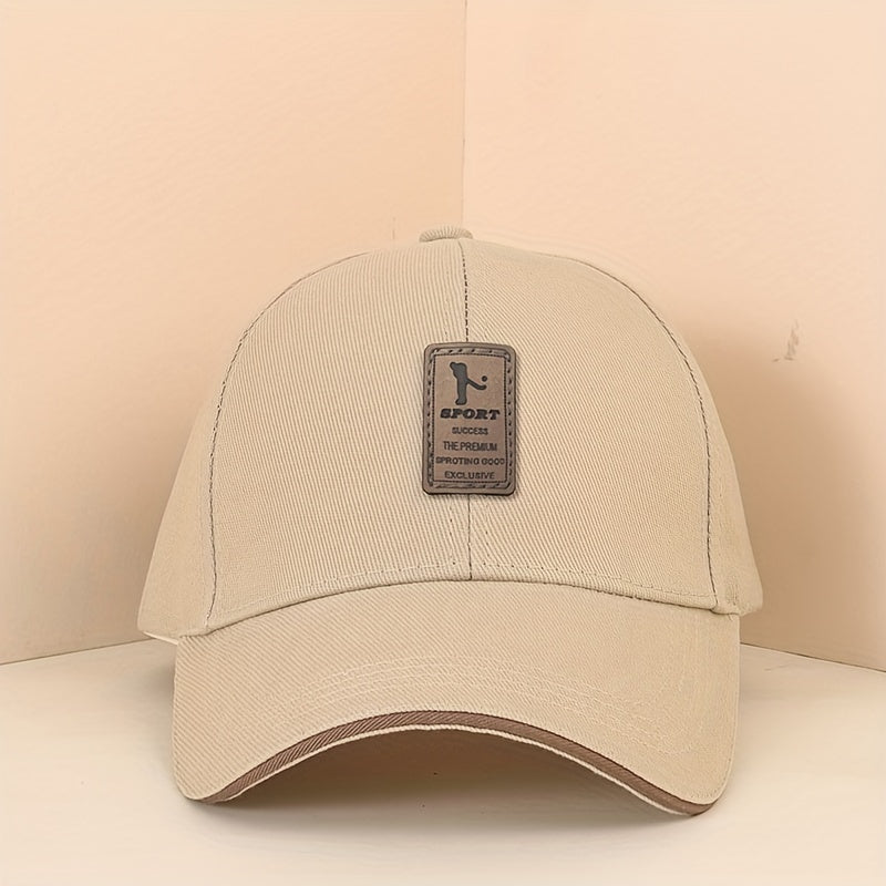 Label Patch Golf Baseball Cap Lightweight Dad Hat Solid Casual Sun Hat