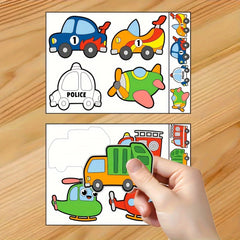 5pcs Colorful Doodle Cartoon Stickers, Imagination-Boost