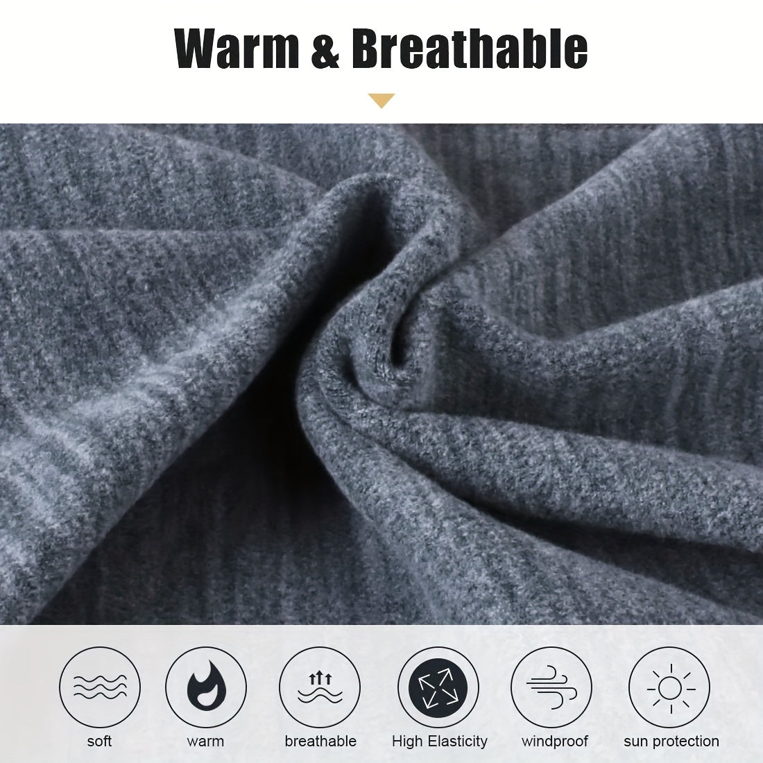 2pcs Plush Windproof Neck Cover for Skiing & Riding