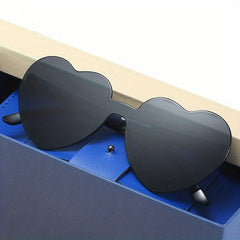 Heart One piece Sunglasses For Women Men Gradient Jelly UV400