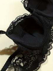 2pcs Lace Push Up Bras Comfy & Breathable Women's Lingerie