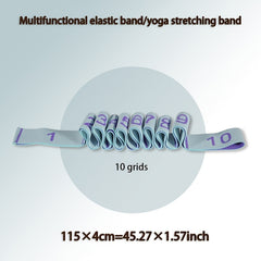 Yoga Stretching Band with 10 Hoops Elastic Resistance Band
