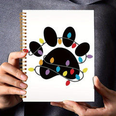 Charming Dog Paw Print Notebook - Perfect for Christmas