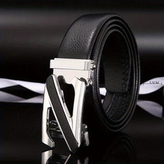 Men's Automatic Buckle Leather Casual Pants Belt