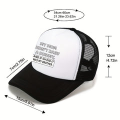 Unisex Sunshade Adjustable Casual Baseball Cap with Letters Embroidery