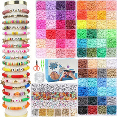 9560pcs Clay Beads Bracelet Making Kit DIY Jewelry Crafts