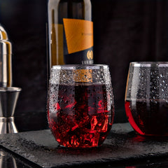24pcs 12oz Unbreakable Stemless Wine Glasses Clear and Reusable